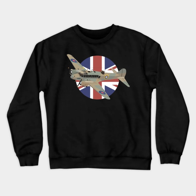 Avro Anson British WW2 Airplane Crewneck Sweatshirt by NorseTech